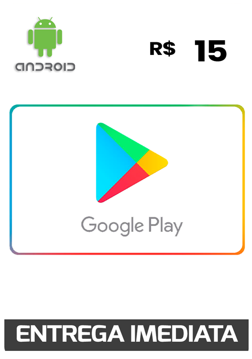 Comprar Cartão Vale-Presente Google Play R$ 15