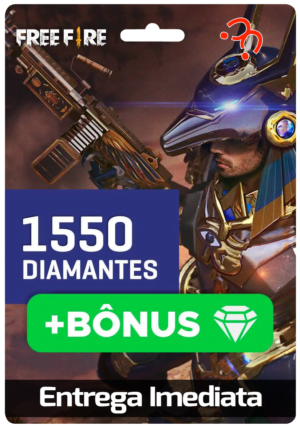 1.550 Diamantes +10% bônus – Free Fire (Hype)