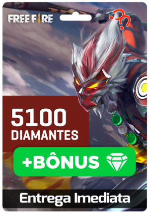 5.100 Diamantes +10% bônus – Free Fire (Hype)