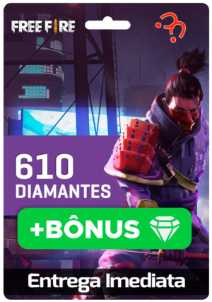 610 Diamantes +10% bônus – Free Fire (Hype)
