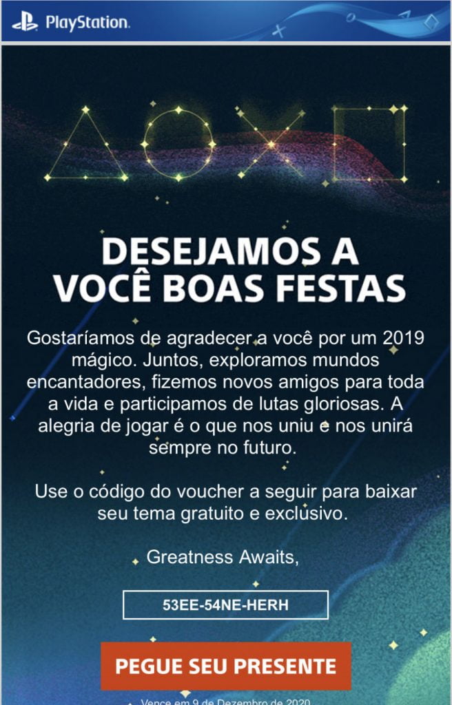 PlayStation 4: Sony envia tema de natal gratuito aos jogadores 1 PlayStation 4: Sony envia tema de natal gratuito aos jogadores 1
