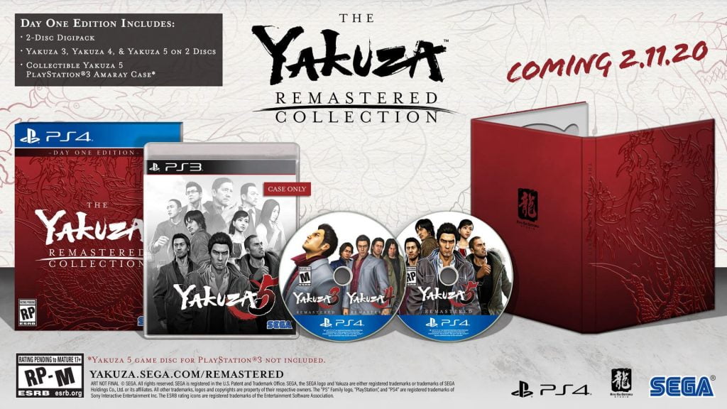 Sega traz The Yakuza Remastered Collection para o ocidente 1 "Day One Edition" virá com capas personalizadas (Foto: SEGA)