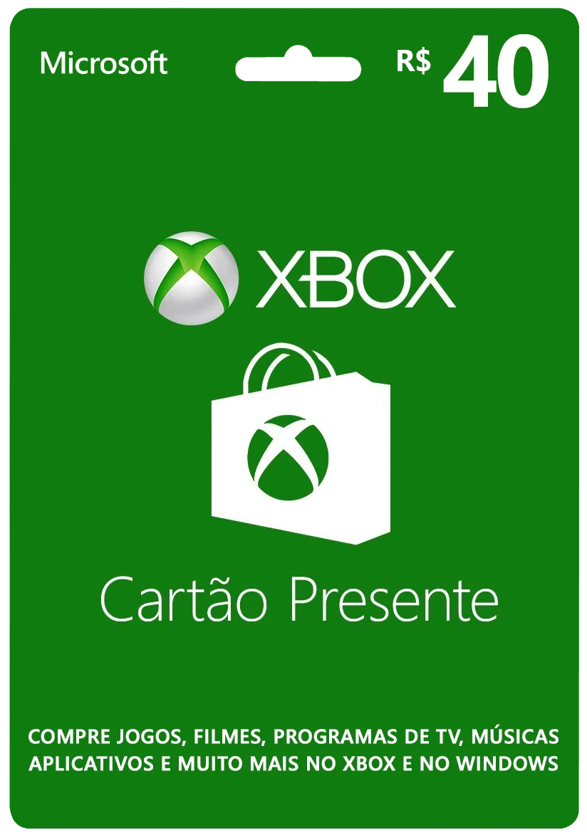 Compre Gift Cards Xbox, Cartão presente Xbox