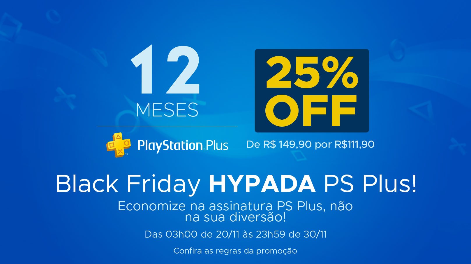 Black Friday: Hype games tem 12 meses de PSN Plus com 36% de desconto