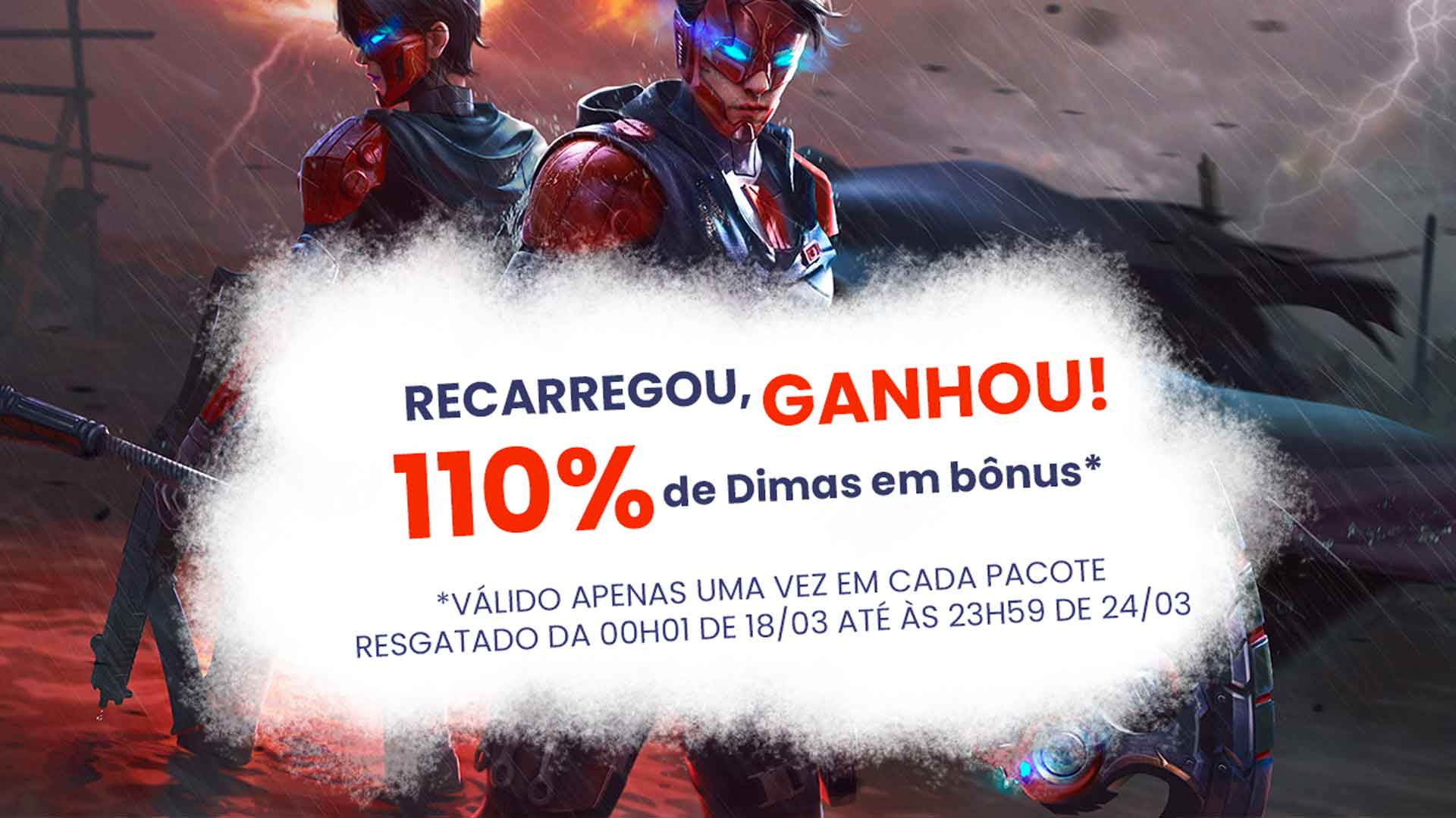 Free Fire - 2.350 Diamantes + 10% Bônus