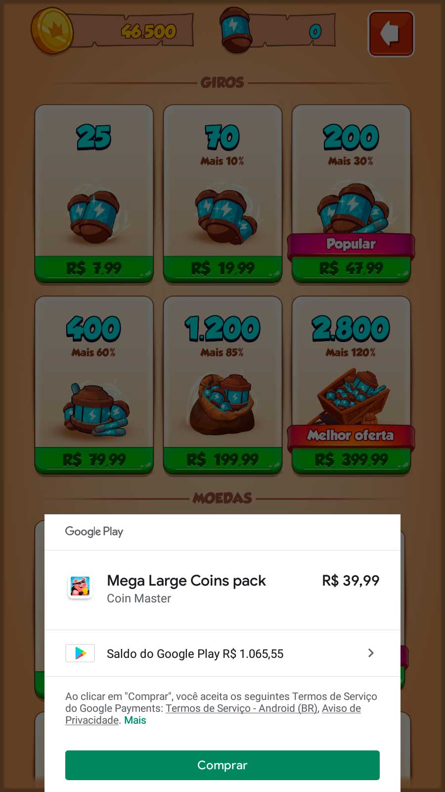 giros gratis coin master link