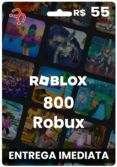 800 Robux Via 4 Códigos - Roblox - DFG