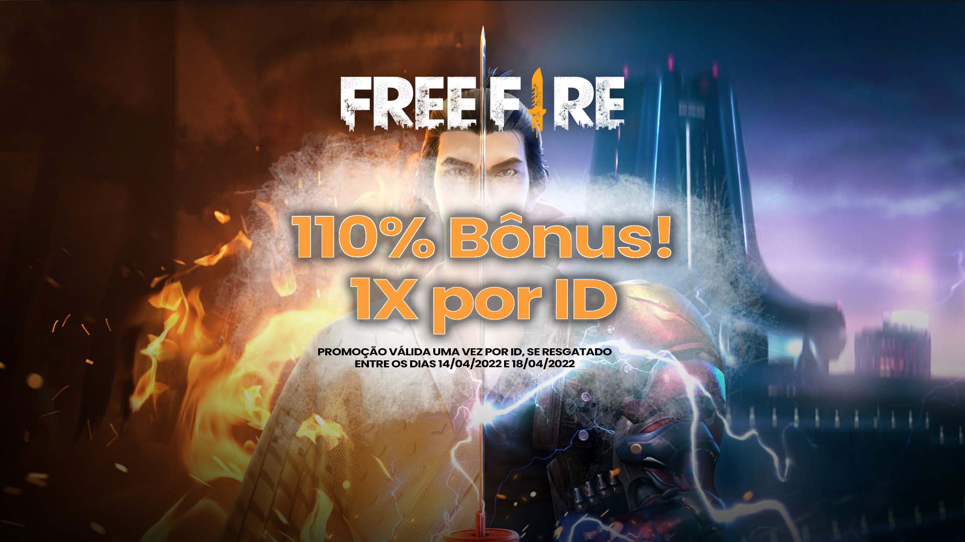 Free Fire 100 diamantes + 20 Bônus - Código Digital Receba Por E-mail