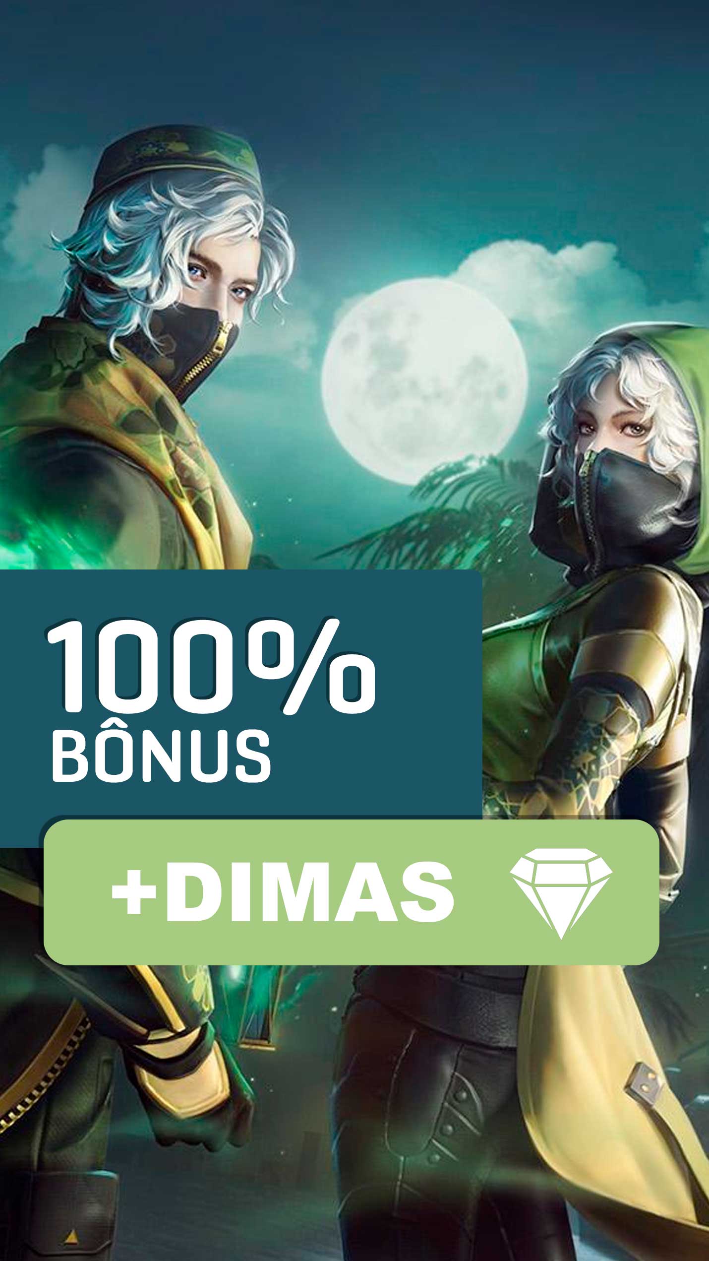 Bônus de 100% em Diamantes valendo por 3 dias! Exclusivo para a primeira  recarga do ID durante a promoção - Trivia PW