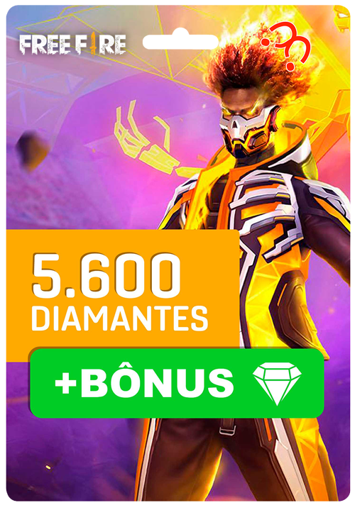 Free Fire 100 diamantes + 20 Bônus