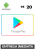 Gift Card Google Play R$ 20