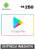 Gift Card Google Play R$ 250